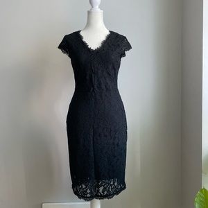 H&M Black Lace Midi Dress